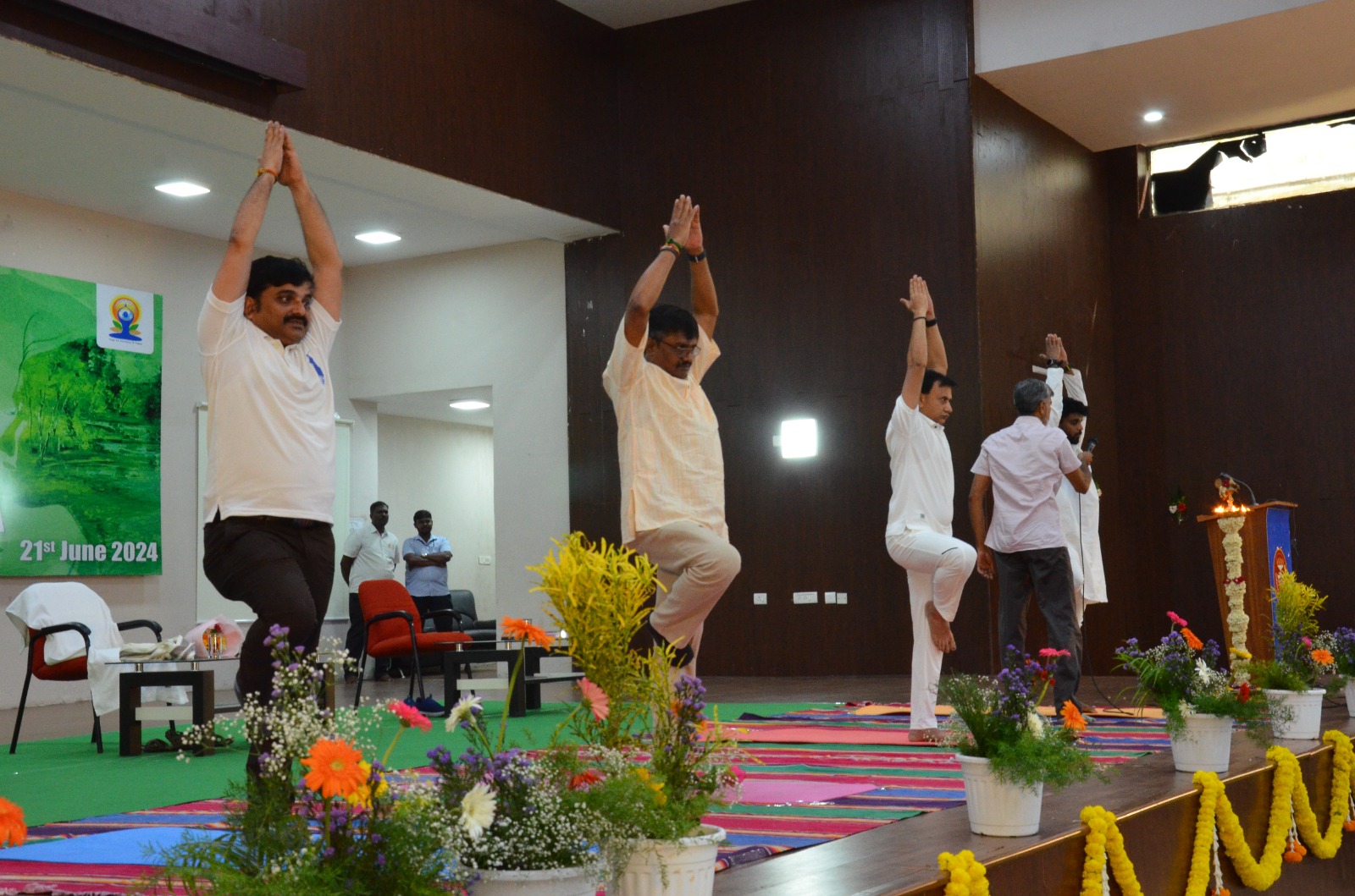 Sh. Kamal Kishore Soan, Director General, ESIC led a yoga session held at ESIC Medical College  Hospital, KK Nagar, Chennai